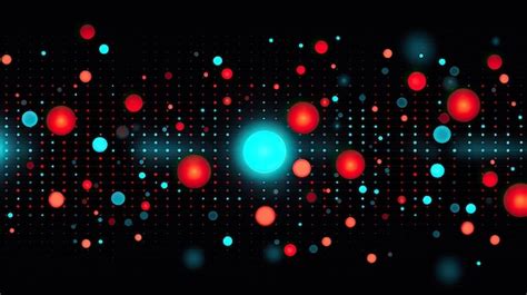 Premium AI Image | red and cyan dots wallpaper pattern design on black ...