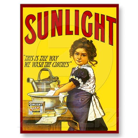 Vintage Sunlight Ad Postcard Zazzle Soap Advertisement Vintage