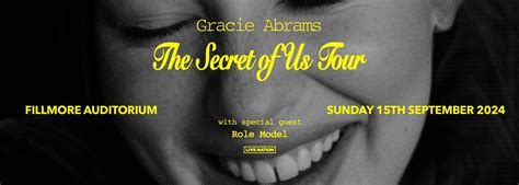 Gracie Abrams Tickets 15th September Fillmore Auditorium