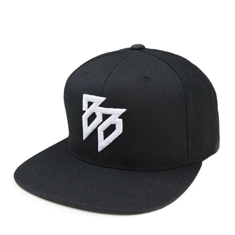 Custom Gray Black Snapback Cap Flat Brim Snapback Hats With D