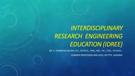 Engineering Education Research Eer Ppt