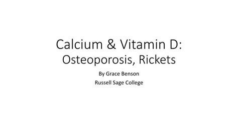 Ppt Calcium And Vitamin D Osteoporosis Rickets Powerpoint Presentation Id2023907