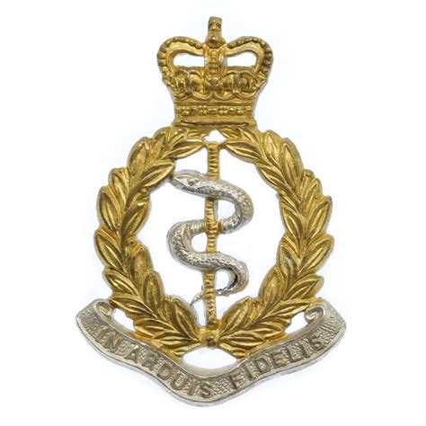 Royal Army Medical Corps R A M C Officer S Silvered Gilt Cap Badge