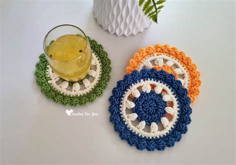 Crochet Wheelie Coasters Free Pattern Crochet For You