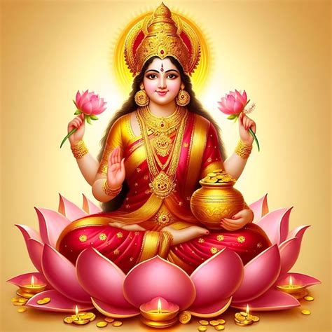 Maa Laxmi Portrait Happy Diwali | Premium AI-generated image