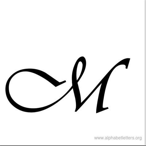 Cursive Alphabet M