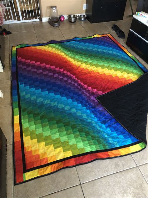 Free Rainbow Quilt Patterns The Retro Rainbow Quilt Pattern Is A