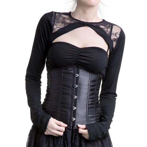 Gothic Unterbrust Korsett Aus Satin