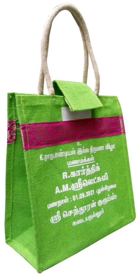 Pink Jute Wedding Thamboolam Bag Size 13 X 8 X 3 5 At Rs 55 Piece