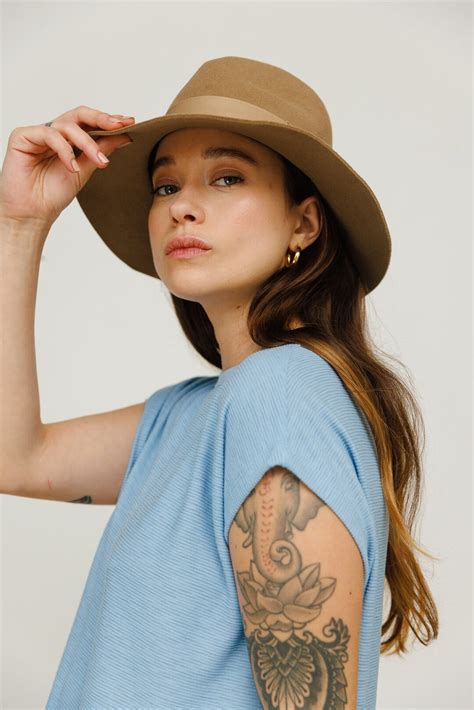 Wide Brim Felt Fedora Hat For Women Classic Elegant Felt Etsy