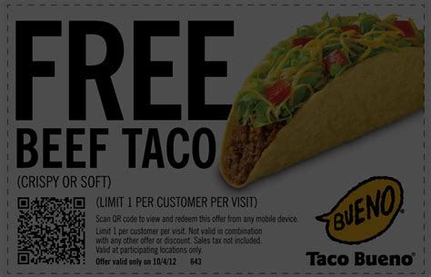 FREE Beef Taco At Taco Bueno Wheel N Deal Mama