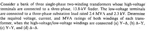 Solved Consider A Bank Of Three Single Phase Two Winding Chegg