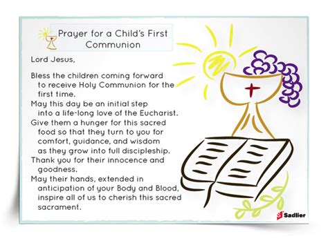 Printable First Communion Prayers - Printable Calendars AT A GLANCE