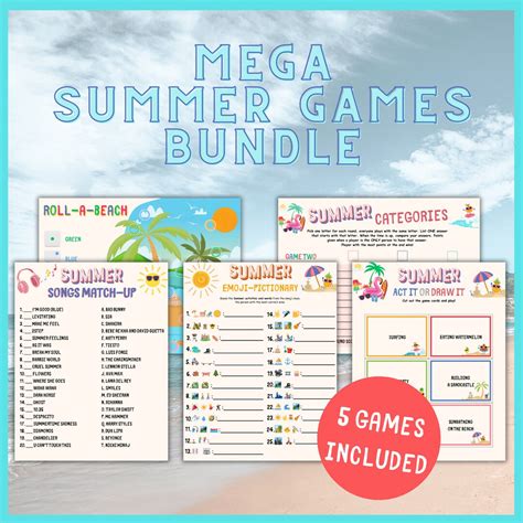 mega summer games bundle  games summer pictionary scattergories