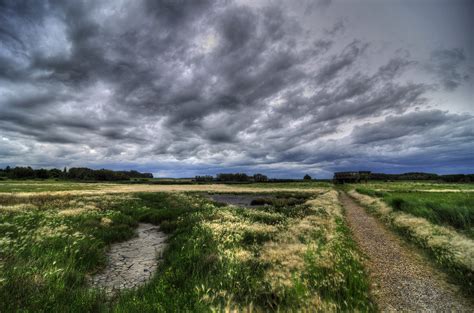 Wallpaper Sunlight Landscape Sky Field Road Clouds Storm