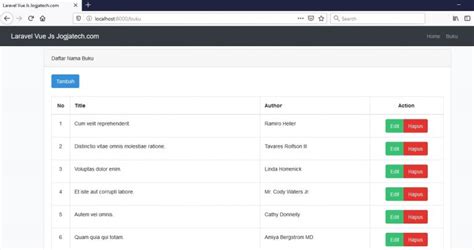 Laravel Tutorial Step By Step Tutorial Laravel Dan Vue Js Membuat CRUD