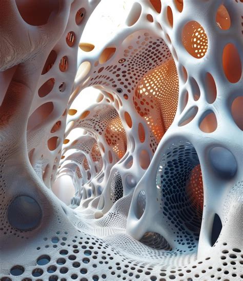 Futuristic Organic Architecture With Parametric Design Premium Ai