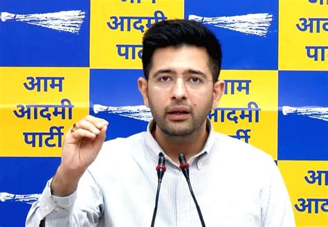 AAP leader Raghav Chadha addresses a press conference