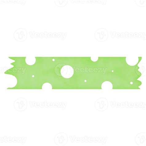 Green Washi Tape with Polka Dot Pattern 24257092 PNG