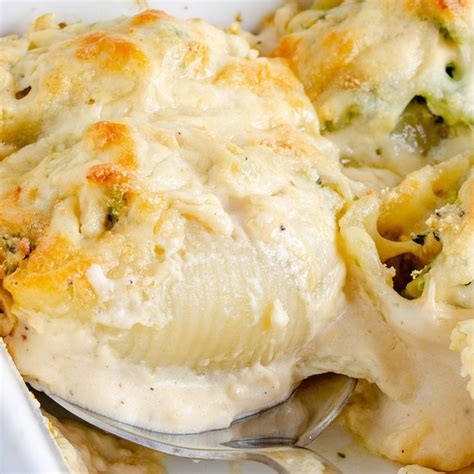 Chicken Broccoli Alfredo Stuffed Shells Recipe In Chicken