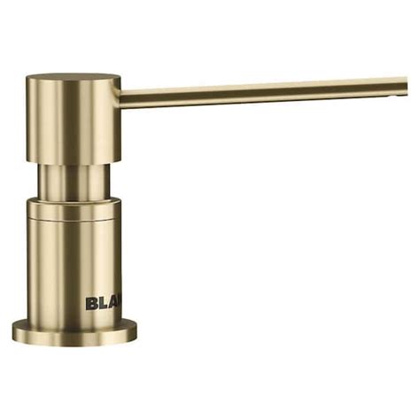 Blanco Lato Deck Mounted Soap And Lotion Dispenser In Satin Gold 526699 The Home Depot