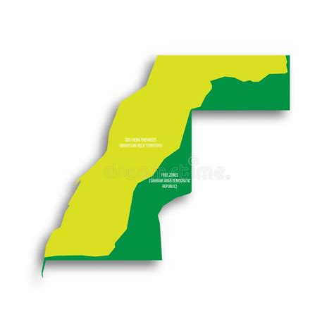 Mapa De Tierras Del S Hara Occidental Dividido Por El Muro Marroqu