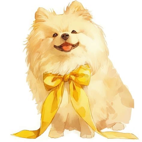cute fluffy dog illustration  photo illustration rawpixel