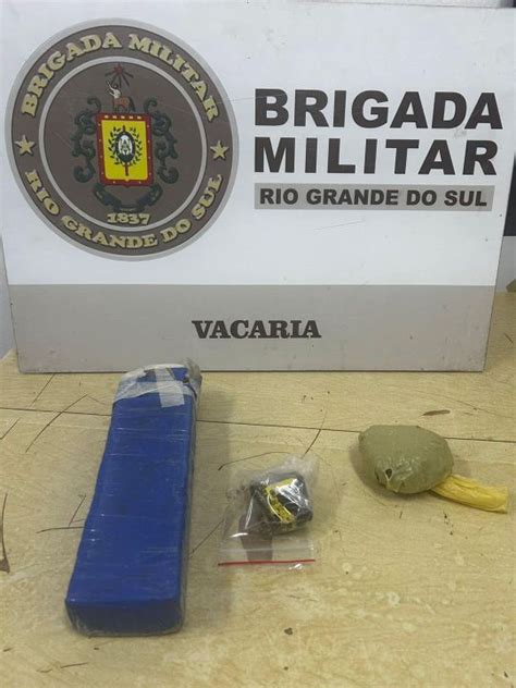 Brigada Militar prende dois por tráfico de drogas em pomar de Vacaria