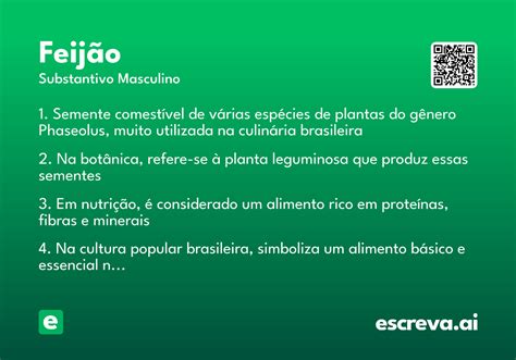 Como Se Separa A Palavra Feijão - Feijão - Significado e Sinônimo - escreva.ai