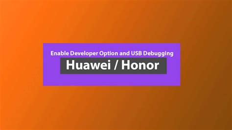 Enable Developer Option Usb Debugging On Huawei Mate Pro