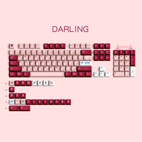 Replica Inspired Gmk Darling Cherry Profile Double Shot Pbt Pink