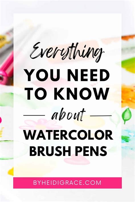 How to Use Watercolor Brush Pens - By Heidi Grace