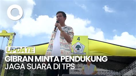 Pesan Gibran Ke Pendukung Di Bekasi Jangan Fitnah Jaga Suara Di TPS