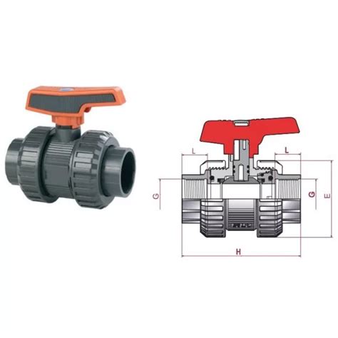 Cepex Pvc U Up 60st Ft5 Ball Valve 1 12” Best Price In Uae