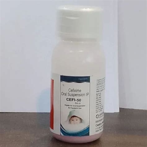 Powder Pharmaceutical Syrup 30ml Cefixime Oral Suspension IP Packaging