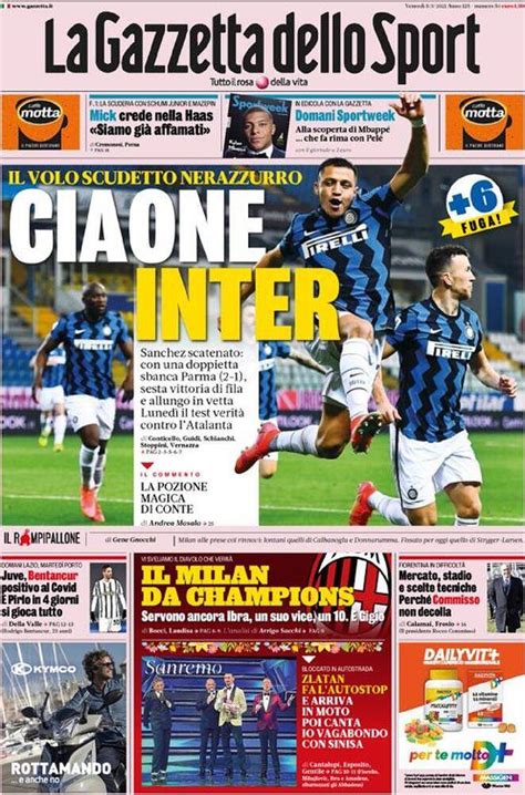 Gazzetta Dello Sport Ciaone Inter