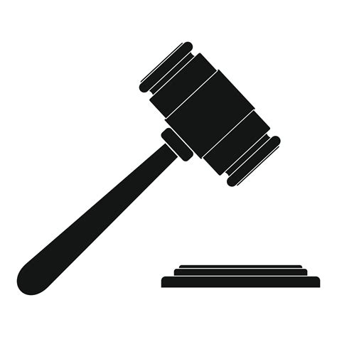 Auction gavel icon, simple style 14423335 Vector Art at Vecteezy