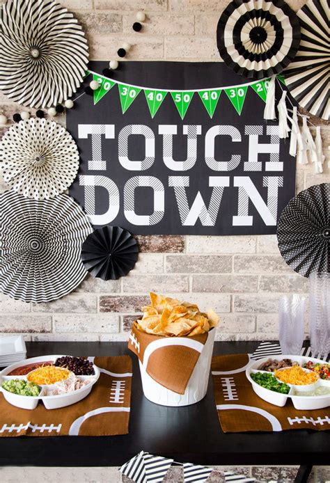 Touchdown Football Party Backdrop INSTANT DOWNLOAD by Lindi | Etsy