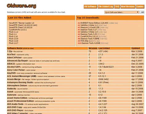 seznam webovych stranek  stazeni softwaru stare verze pro windows pc