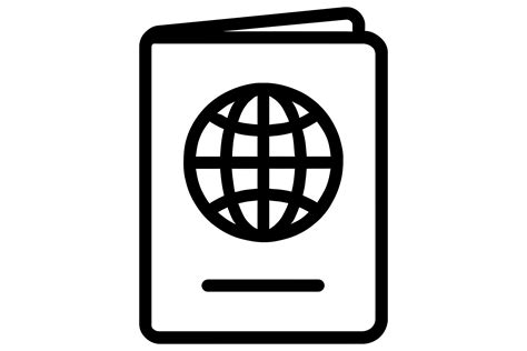 Passport Book Outline Icon Vector Graphic by mr_marcom · Creative Fabrica