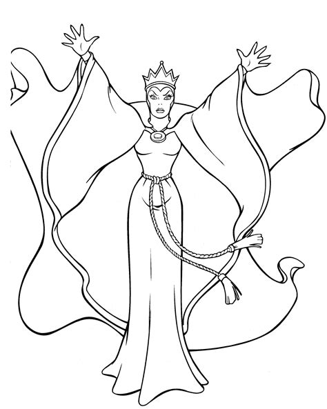 Disney Evil Queen Coloring Pages Sketch Coloring Page