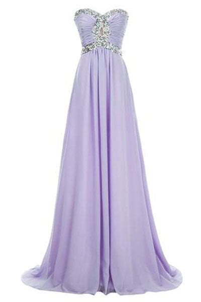 Long Chiffon Crystal Beaded Prom Dress Evening Gown Promdress Me Uk