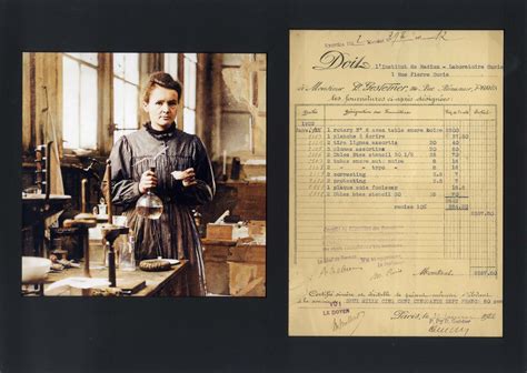 Marie Curie Autograph | signed documents