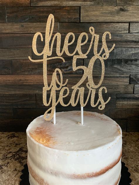 This Listing Is For A Cheers To 50 Years Glitter Cake Topper