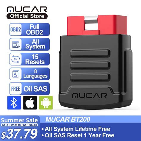 MUCAR BT200 Automotive Diagnostic Tools Obd 2 Bluetooth Wifi Scanner