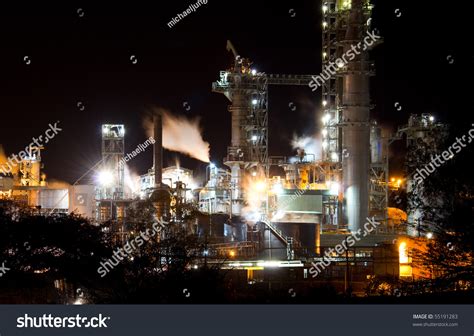 Industrial Night View Stock Photo 55191283 Shutterstock