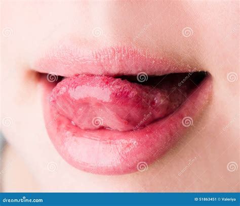 Mouth and tongue stock image. Image of gesture, dentist - 51863451