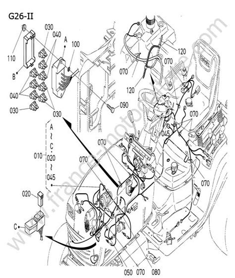 Vue éclatée Et Pièces Détachées Fusibles Faisceau Pour G26 Ii Kubota