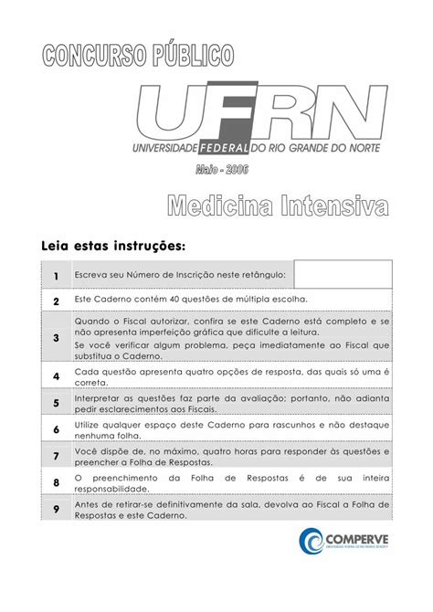 PDF Leia estas instruções comperve ufrn br Na insuficiência renal