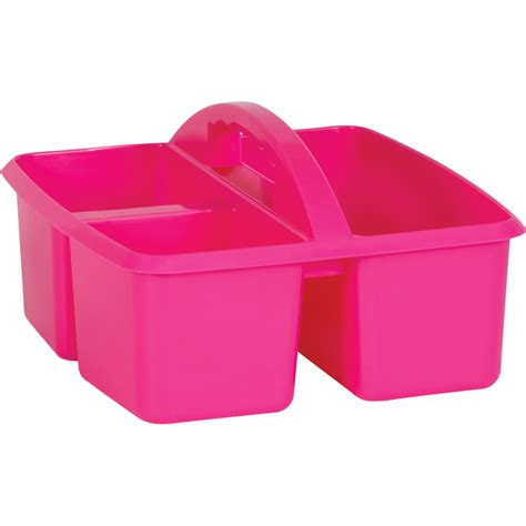 Pink Plastic Storage Caddies 6 Pack Tcr32255 Teacher Created Resources